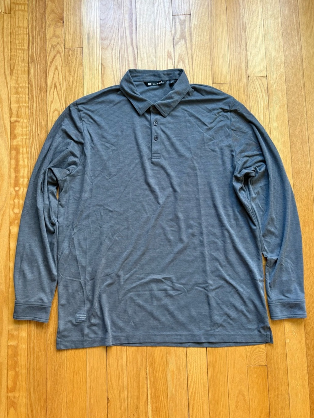 Travis Mathew Men’s Long Sleeve Performance Polo Shirt 2XL XXL Gray